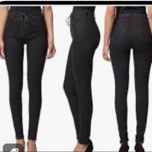 Hudson High Rise Slim Jeans Size 25 | Lace Up the front